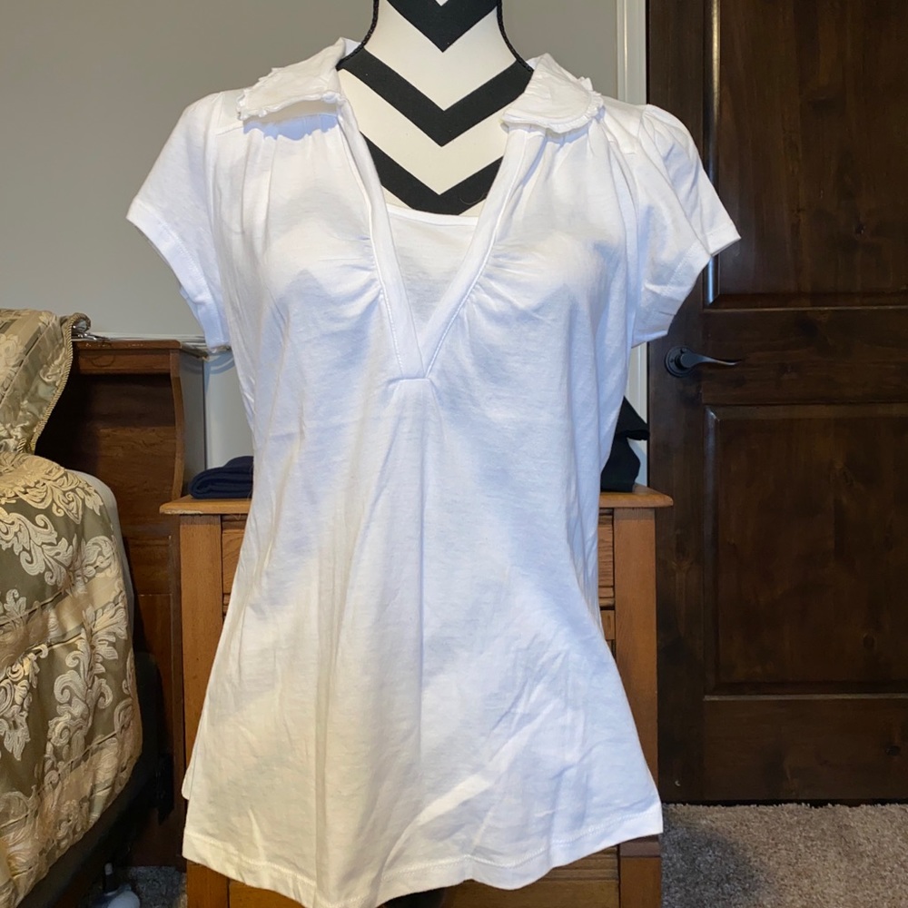 White shirt by Allison Brittney, size XL
